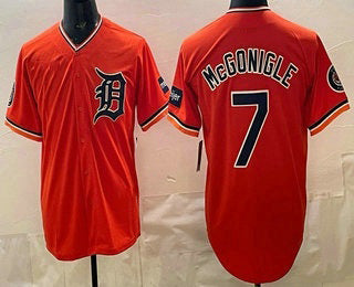 Detroit Tigers #7 Kevin McGonigle Orange CONTON Limited Jersey