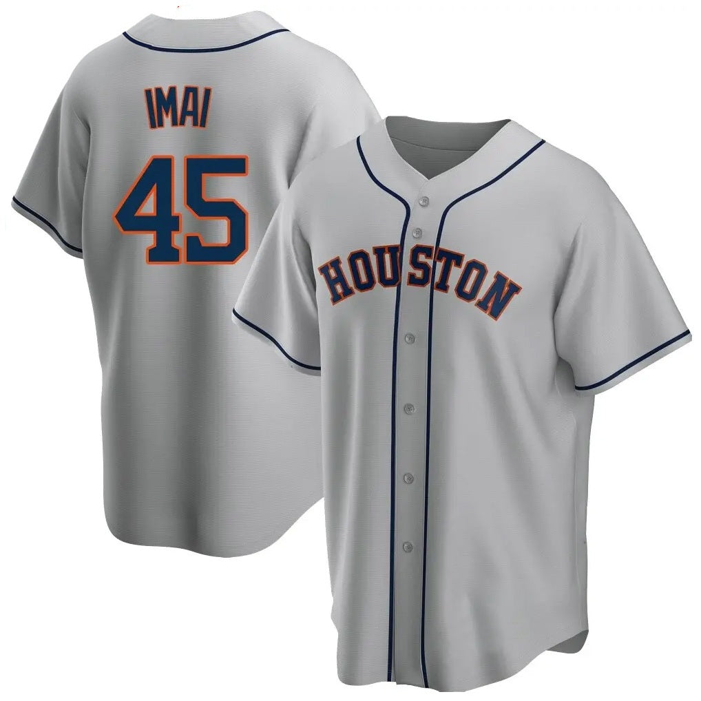 Houston Astros #45 Tatsuya Imai Player Gray CONTON Home Game Stitched Jerseys