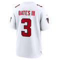 A.Falcons #3 Jessie Bates III White CONTON Game Jersey