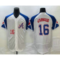 Atlanta Braves #16 Travis dArnaud Number White CONTON 2023 City Connect Flex Base Stitched Jersey 2