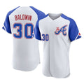 Atlanta Braves #30 Drake Baldwin Player White CONTON City Connect Limited Elite Home Game Stitched Jerseys