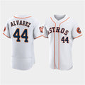 Houston Astros #44 Yordan Alvarez White CONTON 60th Anniversary Flex Base Stitched Jersey