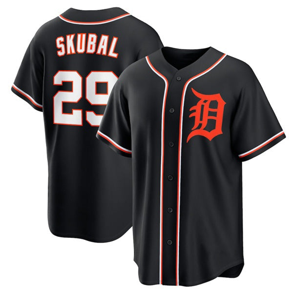 Detroit Tigers #29 Tarik Skubal Black CONTON Out Stitched Jersey