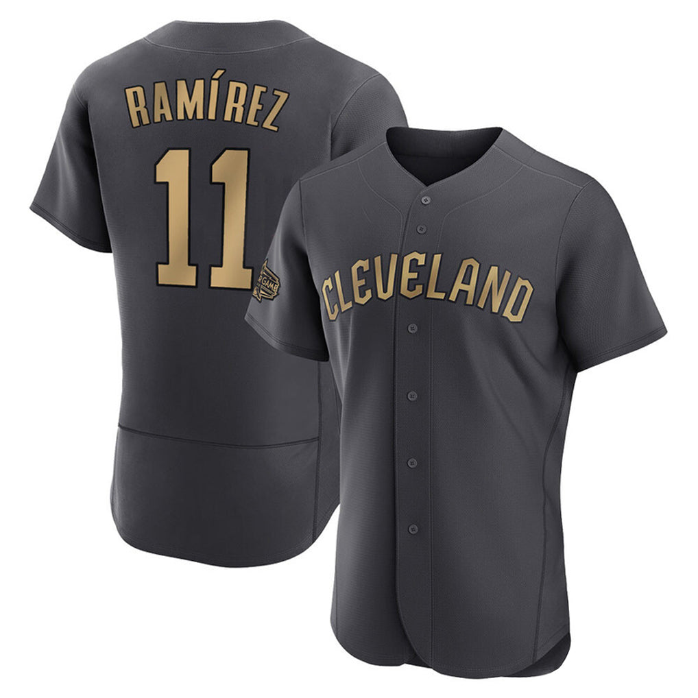 Cleveland Guardians #11 Jose Ramirez Player Charcoal CONTON All-Star Limited Elite Home Stitched Jerseys