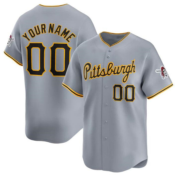 Custom Pittsburgh Pirates Active Player Gray CONTON Away Limited Stitched Jersey