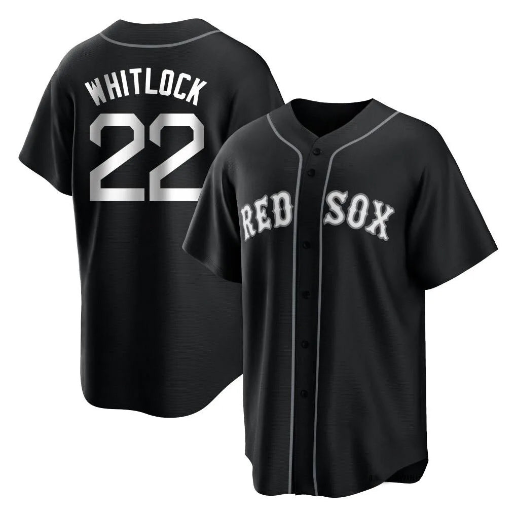 Boston Red Sox #22 Garrett Whitlock Player Black CONTON Home Game Stitched Jerseys