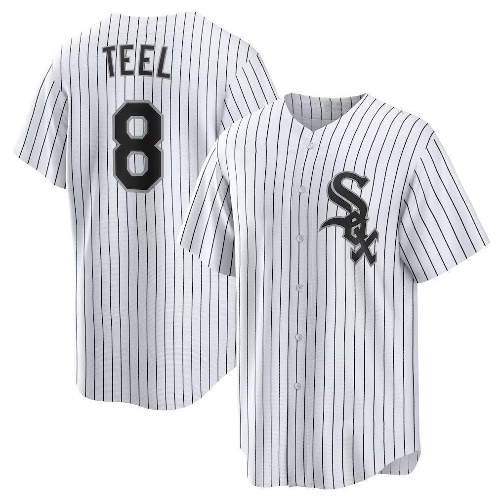 Chicago White Sox #8 Kyle Teel White CONTON Home Replica Jersey