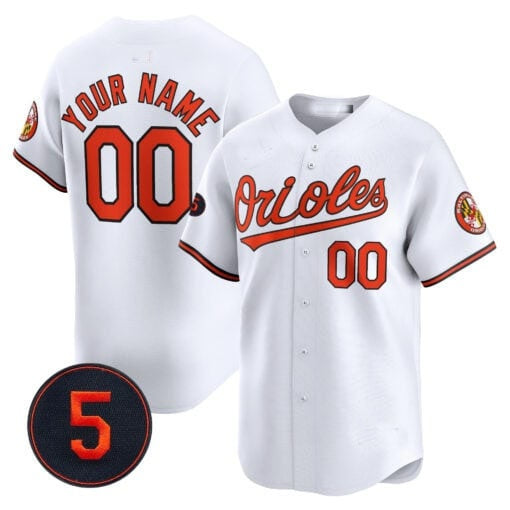 Custom Baltimore Orioles Robinson Patch Vapor Premier Limited Jersey ¨C White CONTON