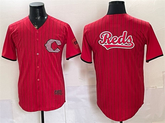Cincinnati Reds Team Big Logo Red CONTON 2026 City Connect Stadium Stitched Jersey