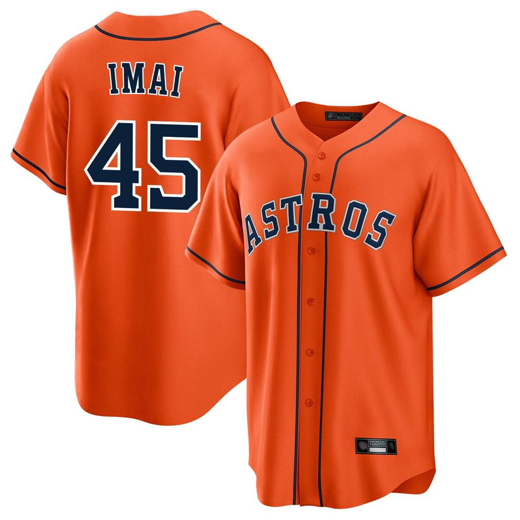 Houston Astros #45 Tatsuya Imai Player Orange CONTON Home Game Stitched Jerseys