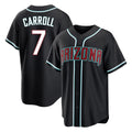 Arizona Diamondbacks #7 Corbin Carroll Player Black CONTON Fashion Out Home Game Stitched Jerseys