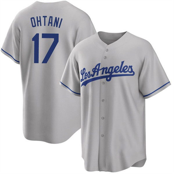 Los Angeles Dodgers #17 Shohei Ohtani Gray CONTON Cool Base Stitched Jersey