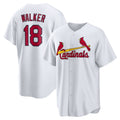 St. Louis Cardinals #18 Jordan Walker White CONTON Home Official Replica Player Jersey