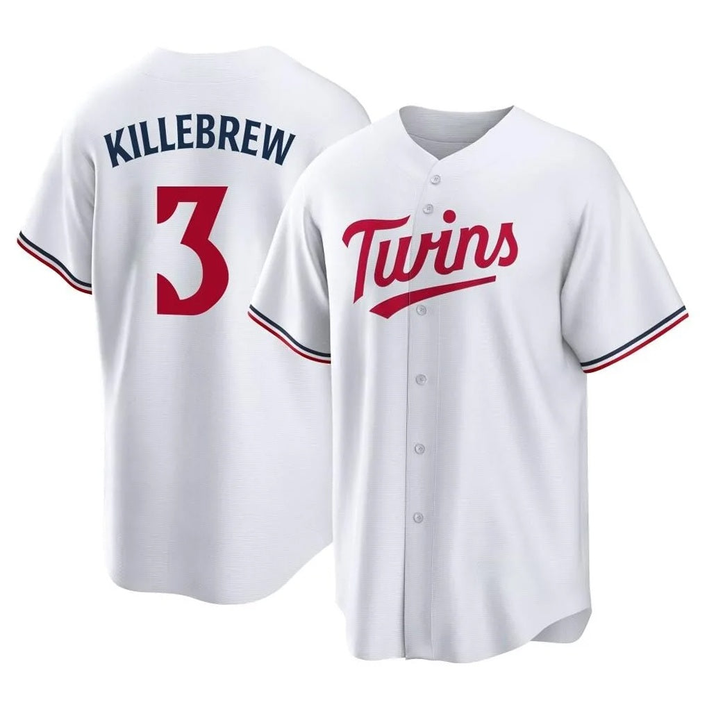 Minnesota Twins #3 Harmon Killebrew Player White CONTONHome Game Stitched Jerseys