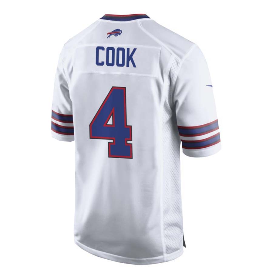 B.Bills #4 James Cook White CONTON Team Game Jersey