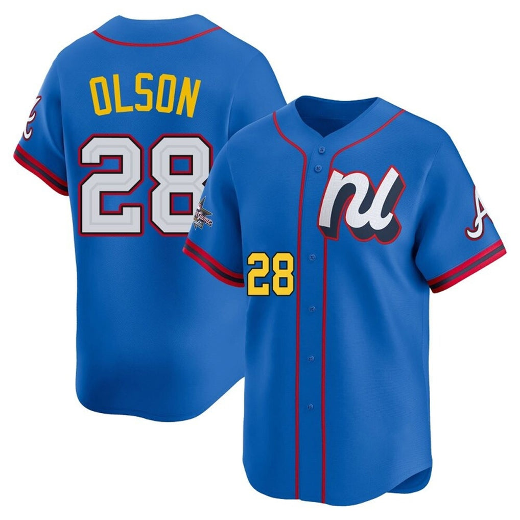 Atlanta Braves #28 Matt Olson Player Royal CONTON National League All-Star Edition Game Stitched Jerseys