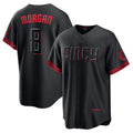 Cincinnati Reds #8 Joe Morgan Black CONTON City Connect Replica Player Jersey