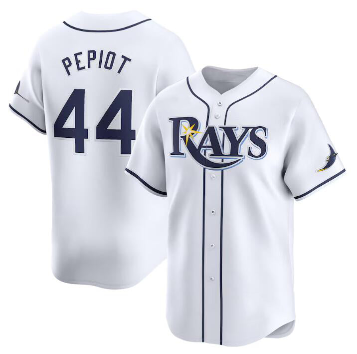Tampa Bay Rays #44 Ryan Pepiot White CONTON Home Limited Stitched Jersey