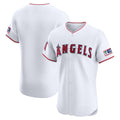 Los Angeles Angels White CONTON Home Elite Patch Jersey