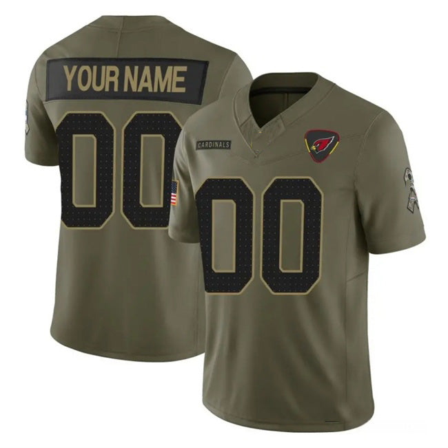 Custom A.Cardinals Active Player Olive CONTON 2025 F.U.S.E. Salute to Service Limited Stitched Jersey