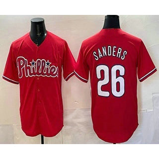 Philadelphia Phillies #26 Ben Sanders Red CONTON Cool Base Stitched Jersey