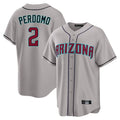 Arizona Diamondbacks #2 Geraldo Perdomo Player Gray CONTON Road Home Game Stitched Jerseys