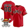 Custom San Francisco Giants x One Piece Red CONTON Vapor Premier Limited Jersey - Stitched