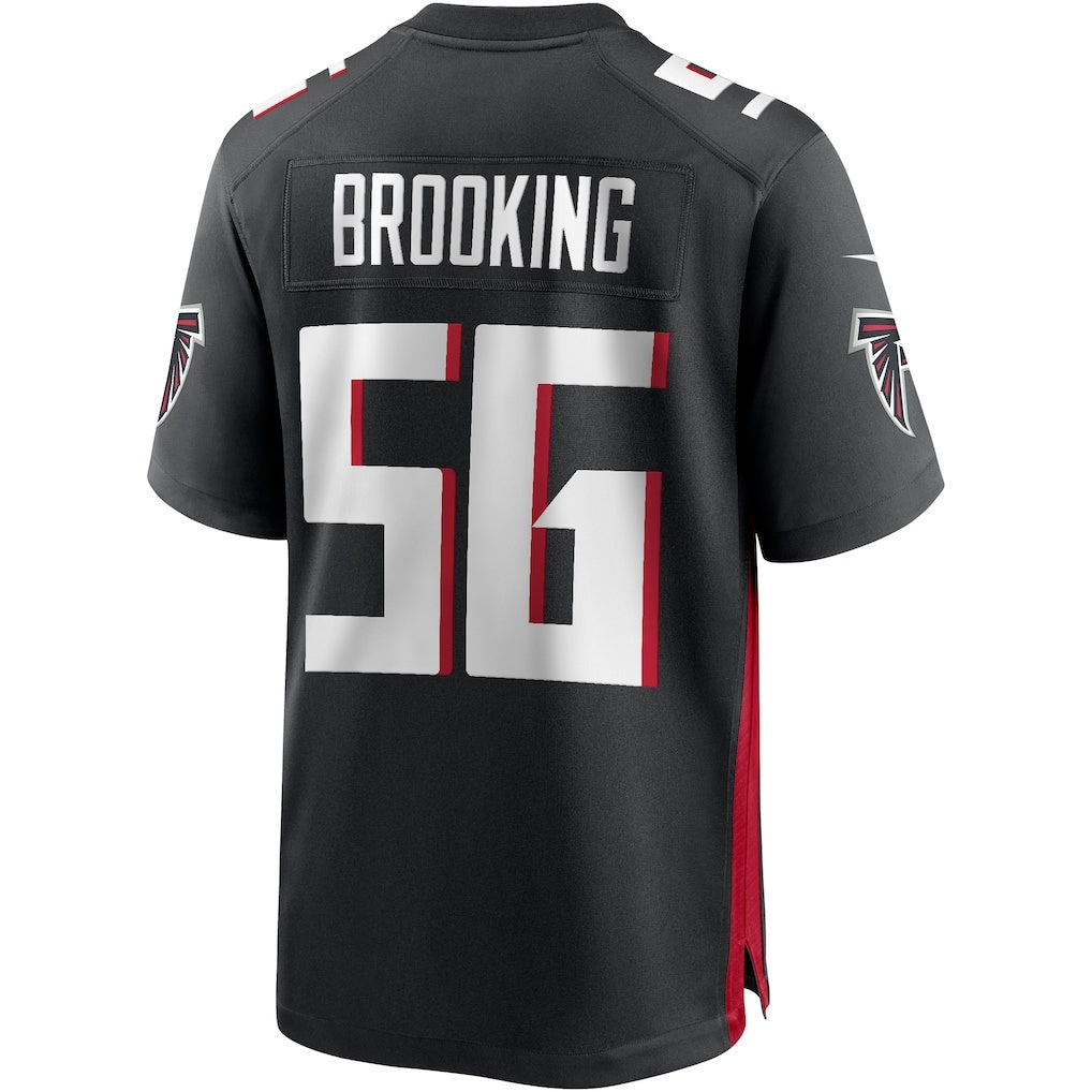 A.Falcons #56 Keith Brooking Black CONTON Game Retired Player Jersey